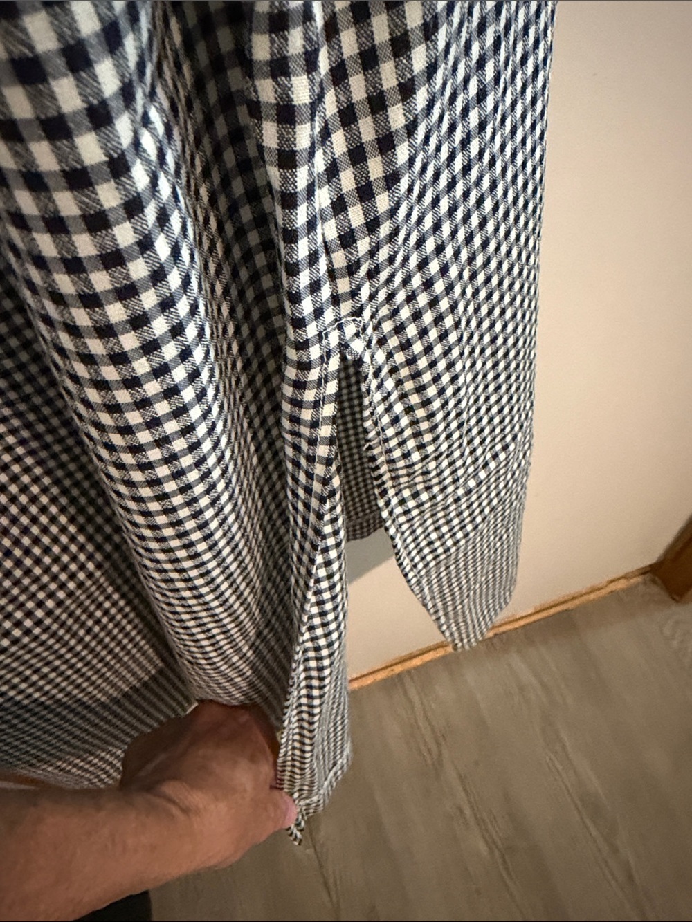 Kathie Lee Collection Black and White Gingham Maxi Dress - Picture 3 of 5